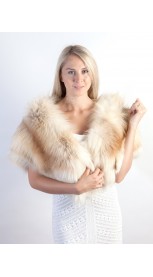 Platinum Gold Fox Fur Stole